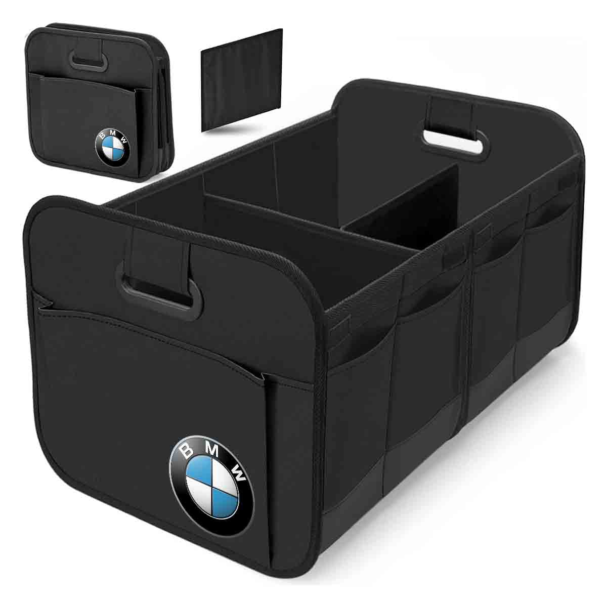 Trunk Organizer, Car Storage, Custom For Cars, Reinforced Handles, Collapsible Multi, Compartment Car Organizers, Foldable and Waterproof, 600D Oxford Polyester KX12995 - Delicate Leather