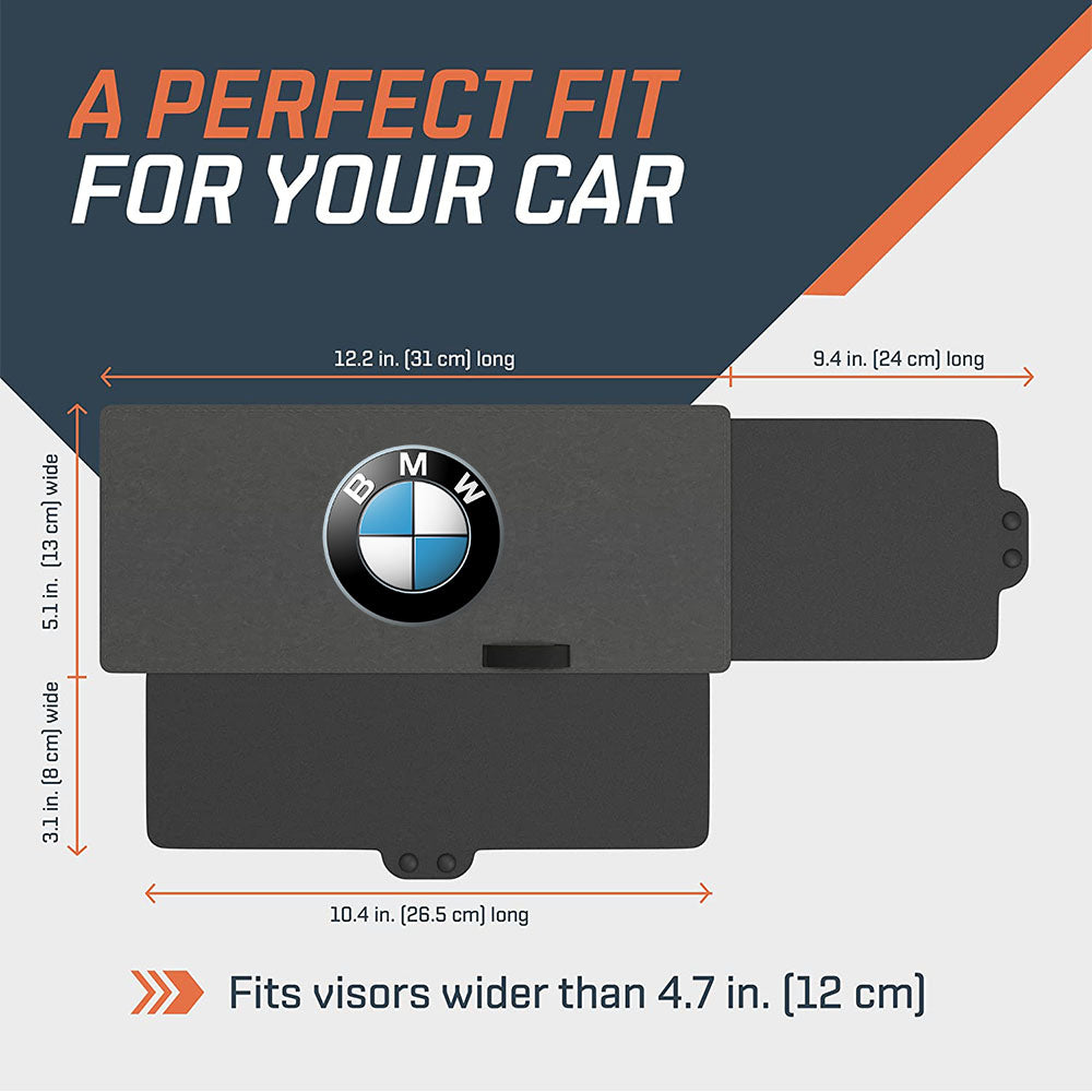 Polarized Sun Visor Sunshade Extender for Car with Polycarbonate Lens, Custom For Your Cars, Anti-Glare Car Sun Visor Protects from Sun Glare, Snow Blindness, UV Rays, Universal for Cars, SUVs KX13999 - Delicate Leather