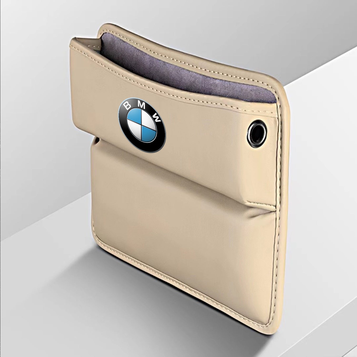 Car Seat Gap Filler Organizer, Custom For Your Cars, Multifunctional PU Leather Console Side Pocket Organizer for Cellphones, Cards, Wallets, Keys - Delicate Leather