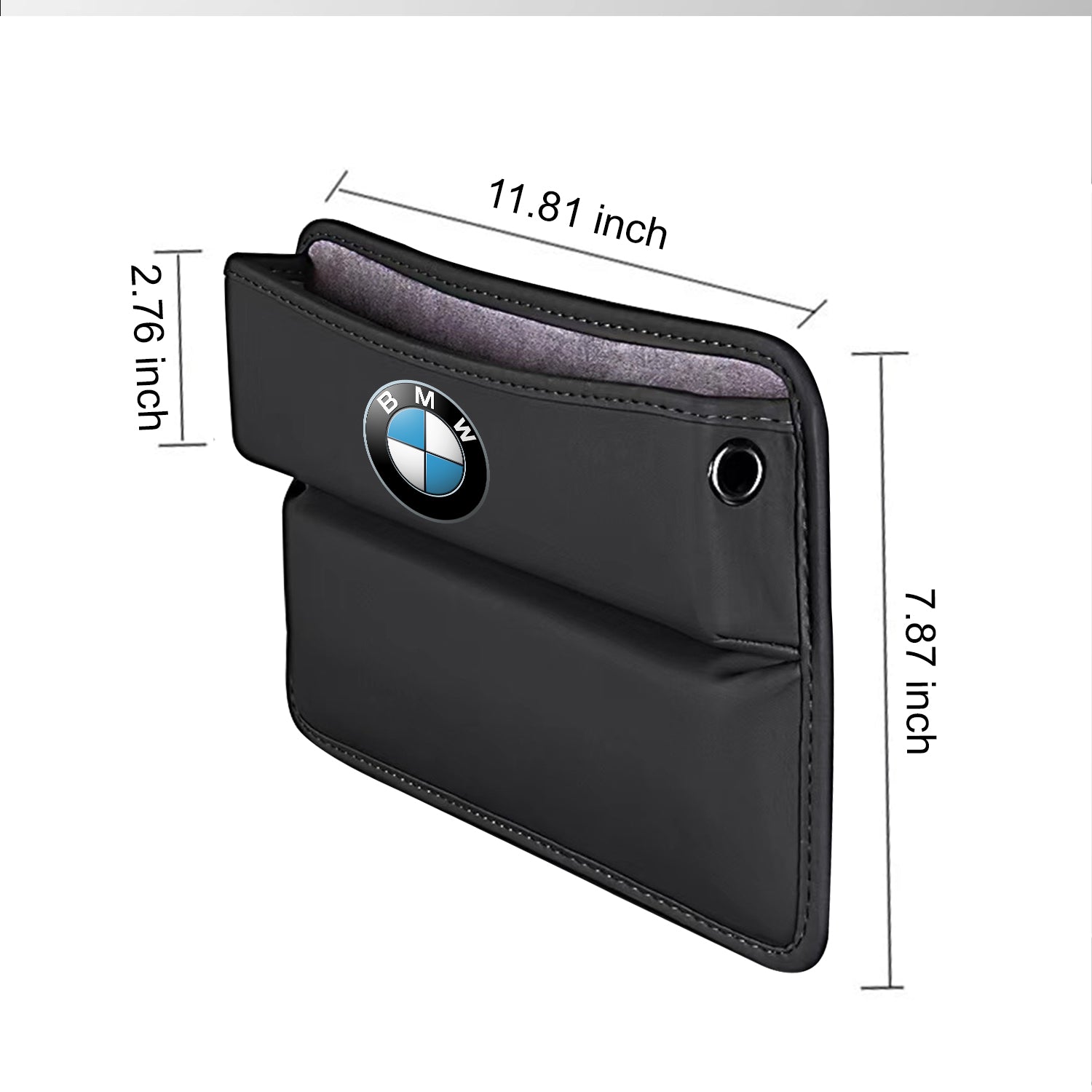Car Seat Gap Filler Organizer, Custom For Your Cars, Multifunctional PU Leather Console Side Pocket Organizer for Cellphones, Cards, Wallets, Keys - Delicate Leather