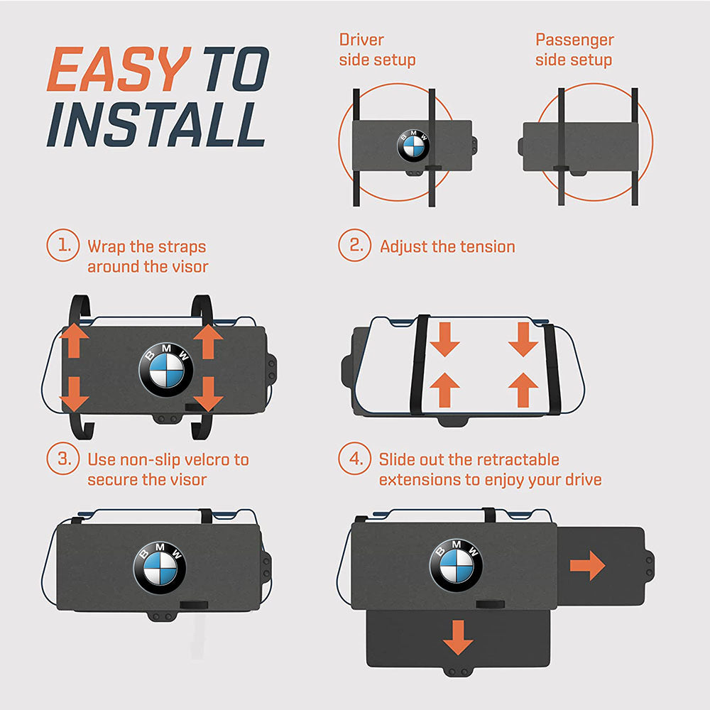 Polarized Sun Visor Sunshade Extender for Car with Polycarbonate Lens, Custom For Your Cars, Anti-Glare Car Sun Visor Protects from Sun Glare, Snow Blindness, UV Rays, Universal for Cars, SUVs KX13999 - Delicate Leather