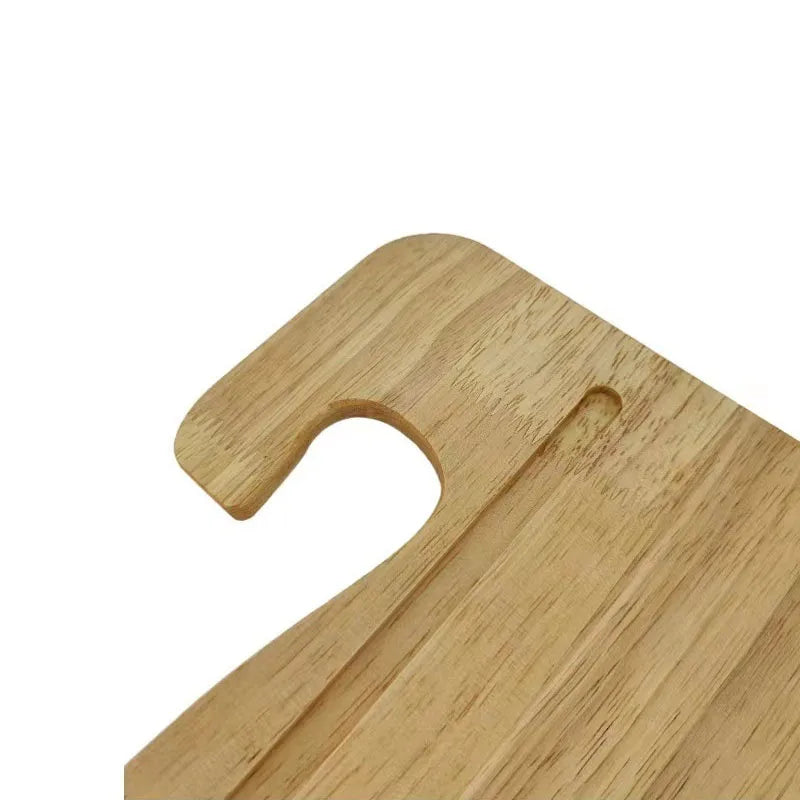 Bamboo Steering Wheel Tray - Portable Car Supplies Cup Holder & Food Table - Delicate Leather