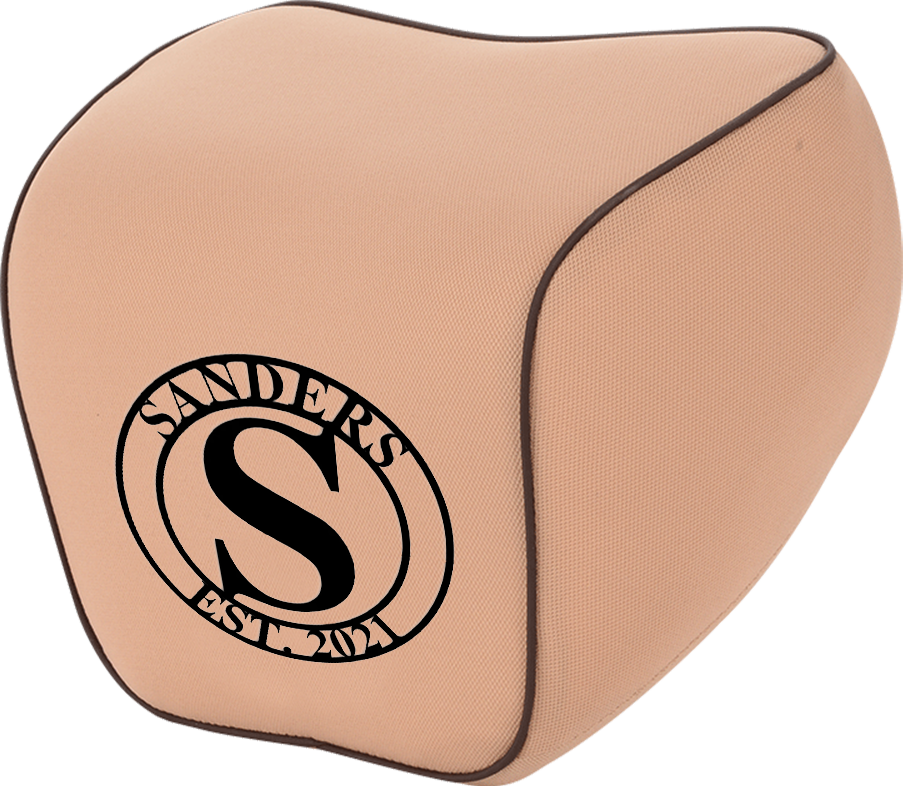 Personalized Wedding Gift Custom Name Lumbar Support Cushion for Car and Headrest Neck Pillow Kit, Anniversary Couple Gift Personalized, Happy Anniversary, Valentines Day Gift Romantic, Car Accessories 01 - Delicate Leather