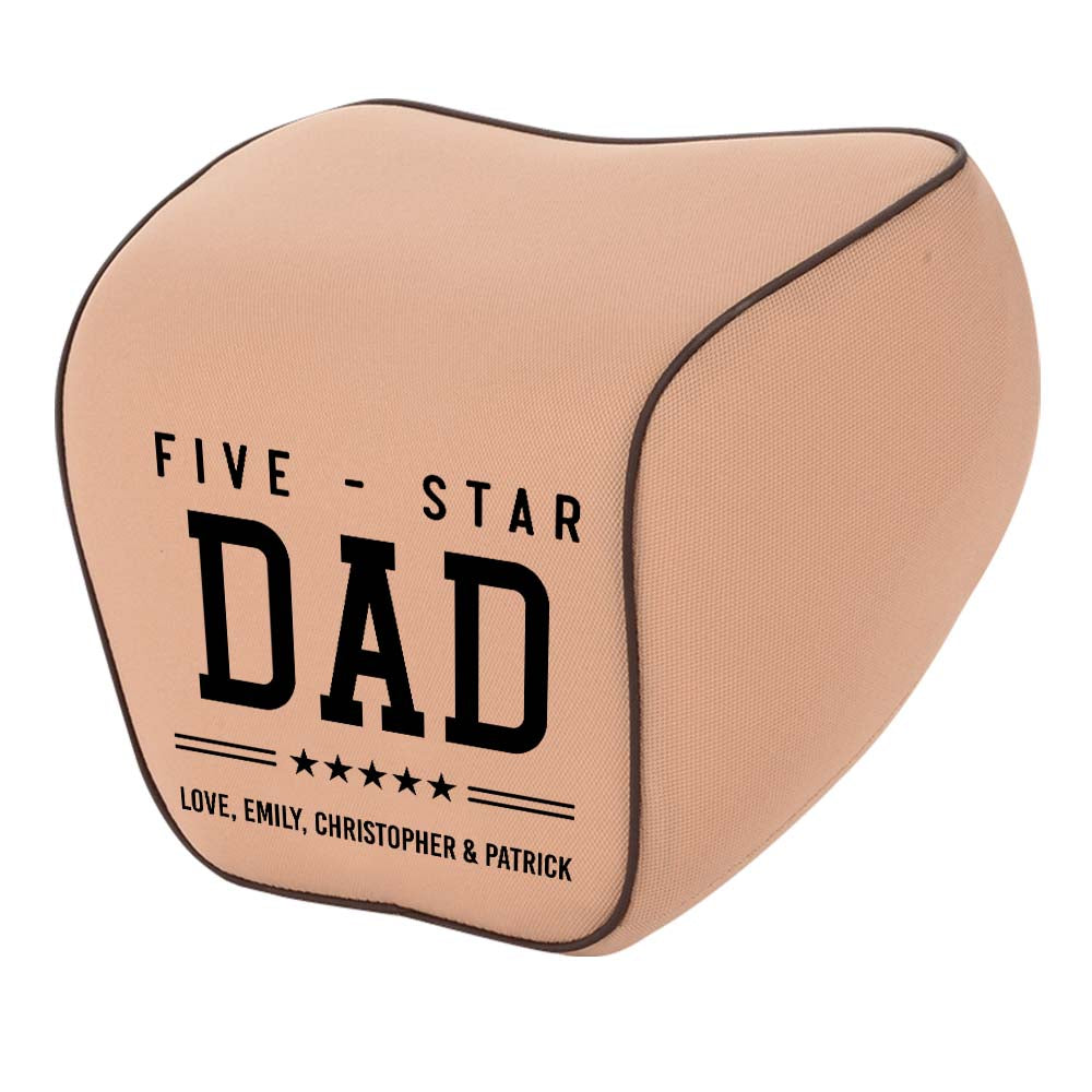 Personalized Lumbar Support Cushion for Car and Headrest Neck Pillow Kit, Happy Father's Day, Custom For Cars, Ergonomically Design for Car Seat, Car Accessories, Gift for Daddy