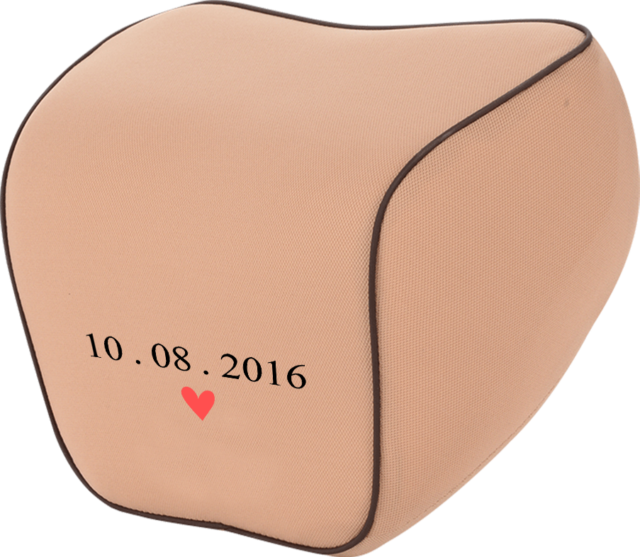 Personalized Anniversary Lumbar Support Cushion for Car and Headrest Neck Pillow Kit, Personalized Gift Custom Name, Anniversary Couple Gift Personalized, Happy Anniversary, Valentines Day Gift Romantic, Valentines Gift For Husband, Car Accessories 05 - Delicate Leather