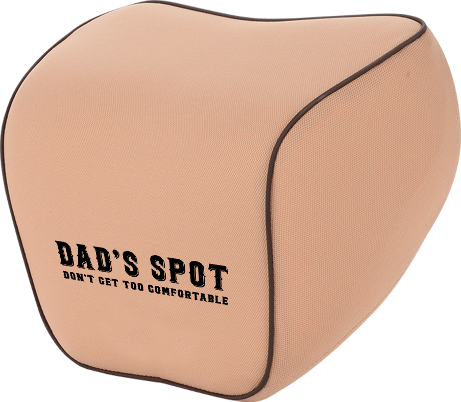 Funny Dad Lumbar Support Cushion for Car and Headrest Neck Pillow Kit, Custom For Cars, Ergonomically Design for Car Seat, Car Accessories, Father's Day Gift, Gift for Him, Gift for Daddy - Delicate Leather