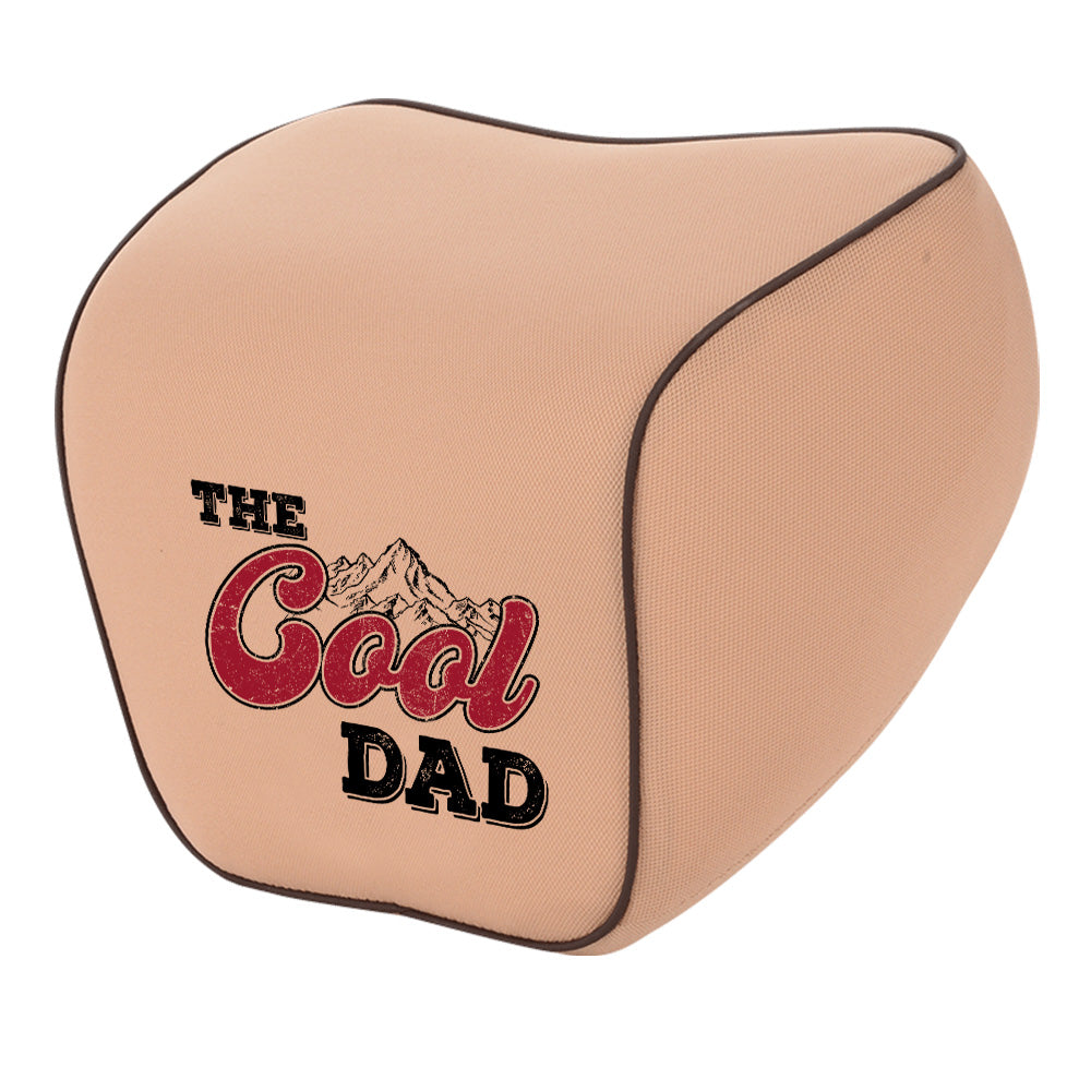 Lumbar Support Cushion for Car and Headrest Neck Pillow Kit, The Cool Dad, Custom For Cars, Ergonomically Design for Car Seat, Car Accessories, Gift for Daddy - Delicate Leather