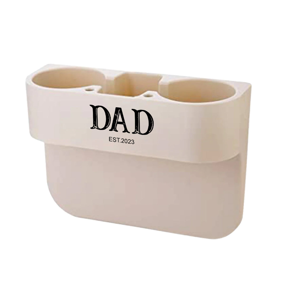 Personalized Cup Holder Portable Multifunction Vehicle Seat Cup Cell Phone Drinks Holder Box Car Interior Organizer, Daddy Est Year, Happy Father's Day, Custom For Your Cars, Car Accessories, Gift for Daddy