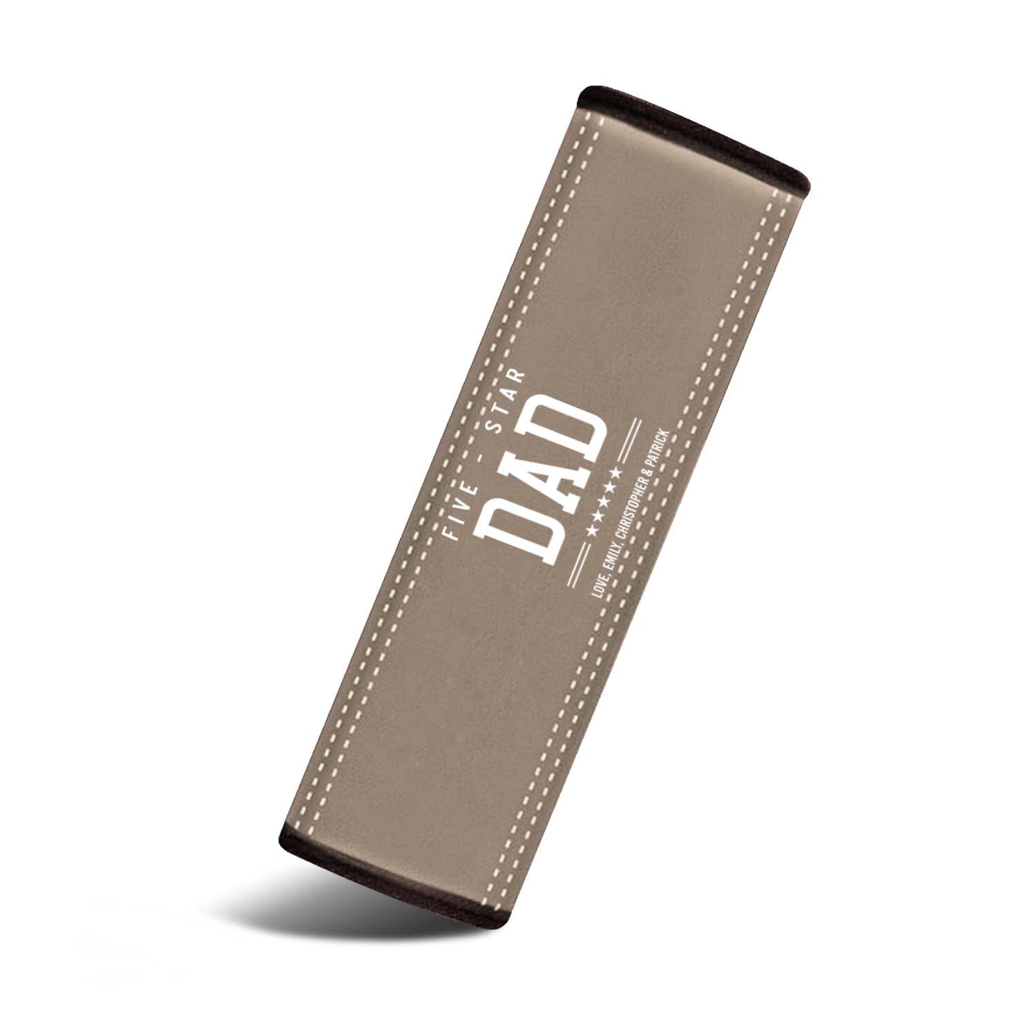 Personalized Car Seat Belt Covers (2PCS), Custom For Your Cars, Happy Father's Day, Microfiber Leather Seat Belt Shoulder Pads for More Comfortable Driving, Car Accessories, Gift for Daddy - Delicate Leather