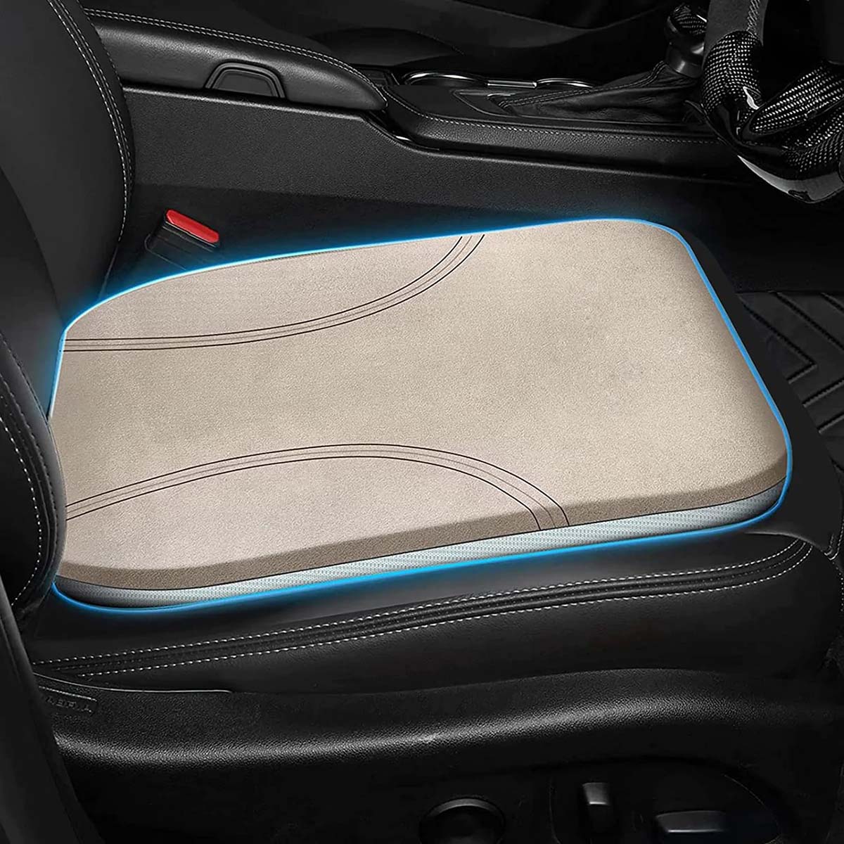Car Seat Cushion, Custom Fit For Car, Car Memory Foam Seat Cushion, Heightening Seat Cushion, Seat Cushion for Car and Office Chair DLHY224 - Delicate Leather