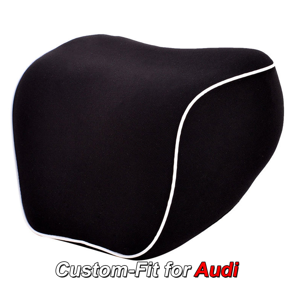 Lumbar Support Cushion for Car and Headrest Neck Pillow Kit, Custom-Fit For Audi, Ergonomically Design for Car Seat, Car Accessories DLRA254 - Delicate Leather
