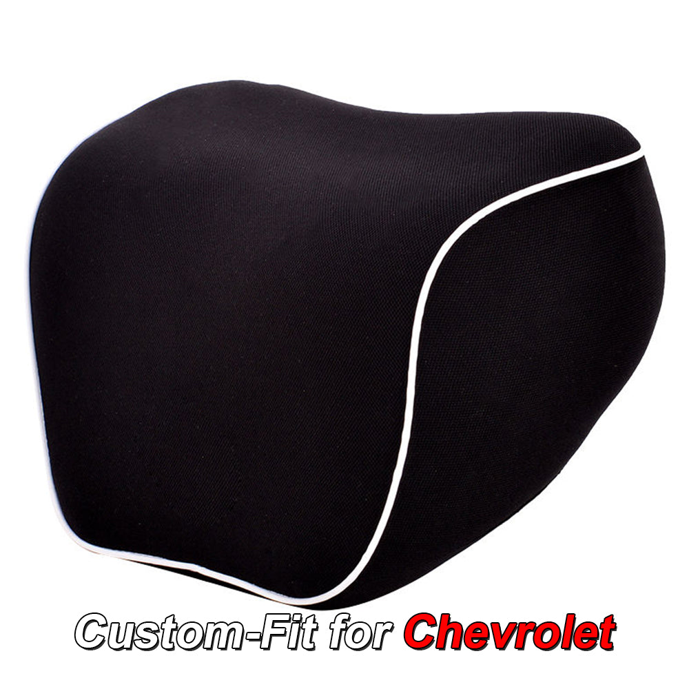Lumbar Support Cushion for Car and Headrest Neck Pillow Kit, Custom-Fit For Chevrolet, Ergonomically Design for Car Seat, Car Accessories DLCH254 - Delicate Leather