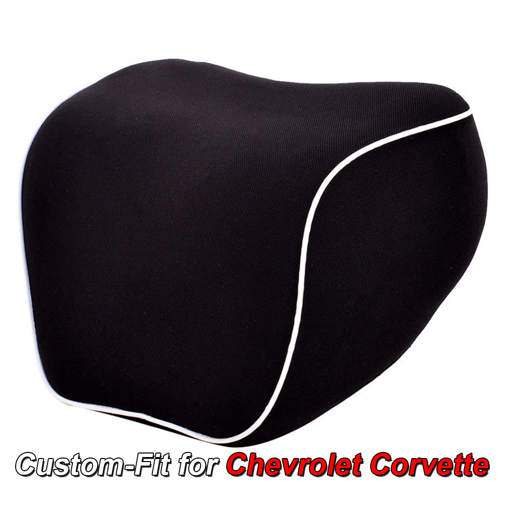 Lumbar Support Cushion for Car and Headrest Neck Pillow Kit, Custom-Fit For Chevrolet Corvette, Ergonomically Design for Car Seat, Car Accessories DLCC254 - Delicate Leather