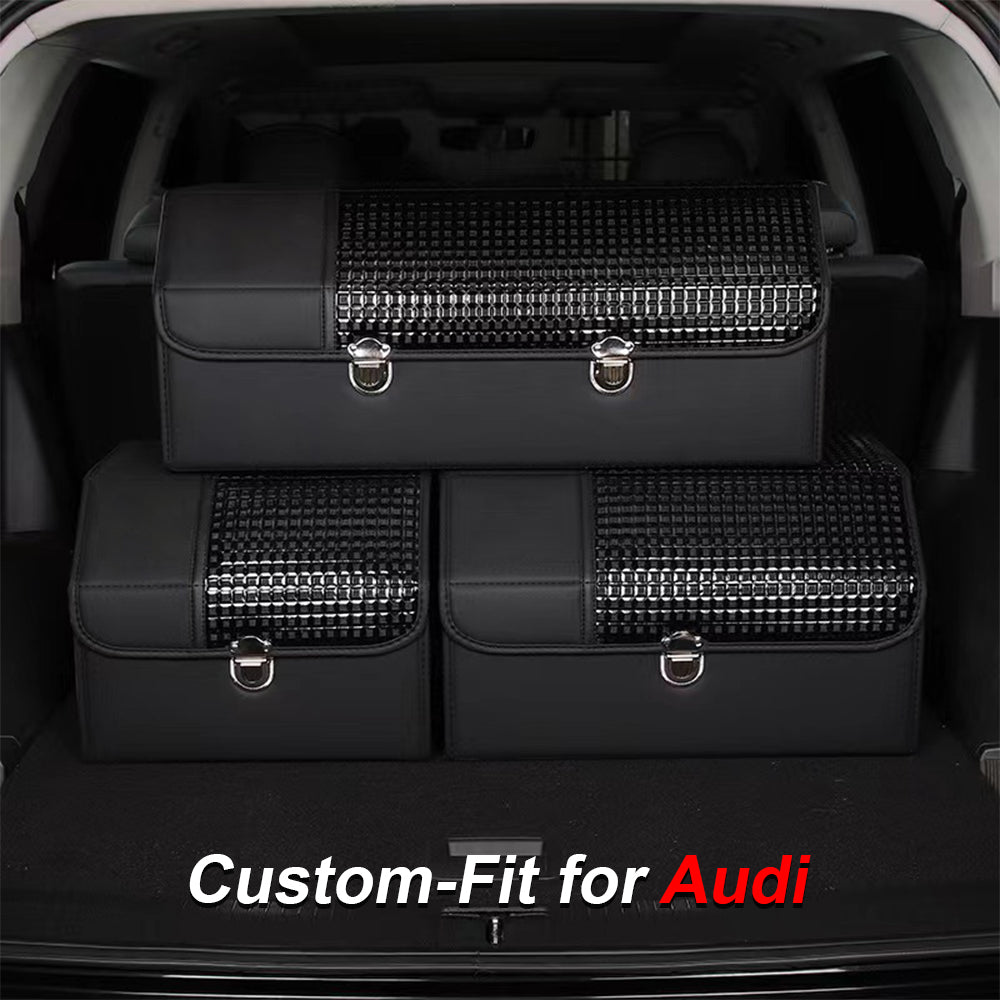 Organizer for Trunk Box Storage, Custom-Fit For Audi, Car Accessories Interior Vehicle Supplies Accessories DLRA252 - Delicate Leather