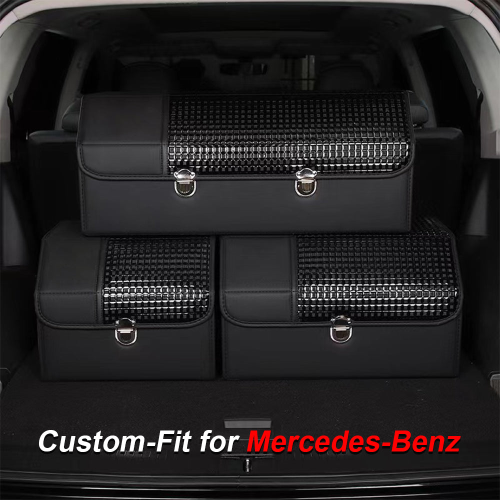 Organizer for Trunk Box Storage, Custom-Fit For Mercedes-Benz, Car Accessories Interior Vehicle Supplies Accessories DLMB252 - Delicate Leather