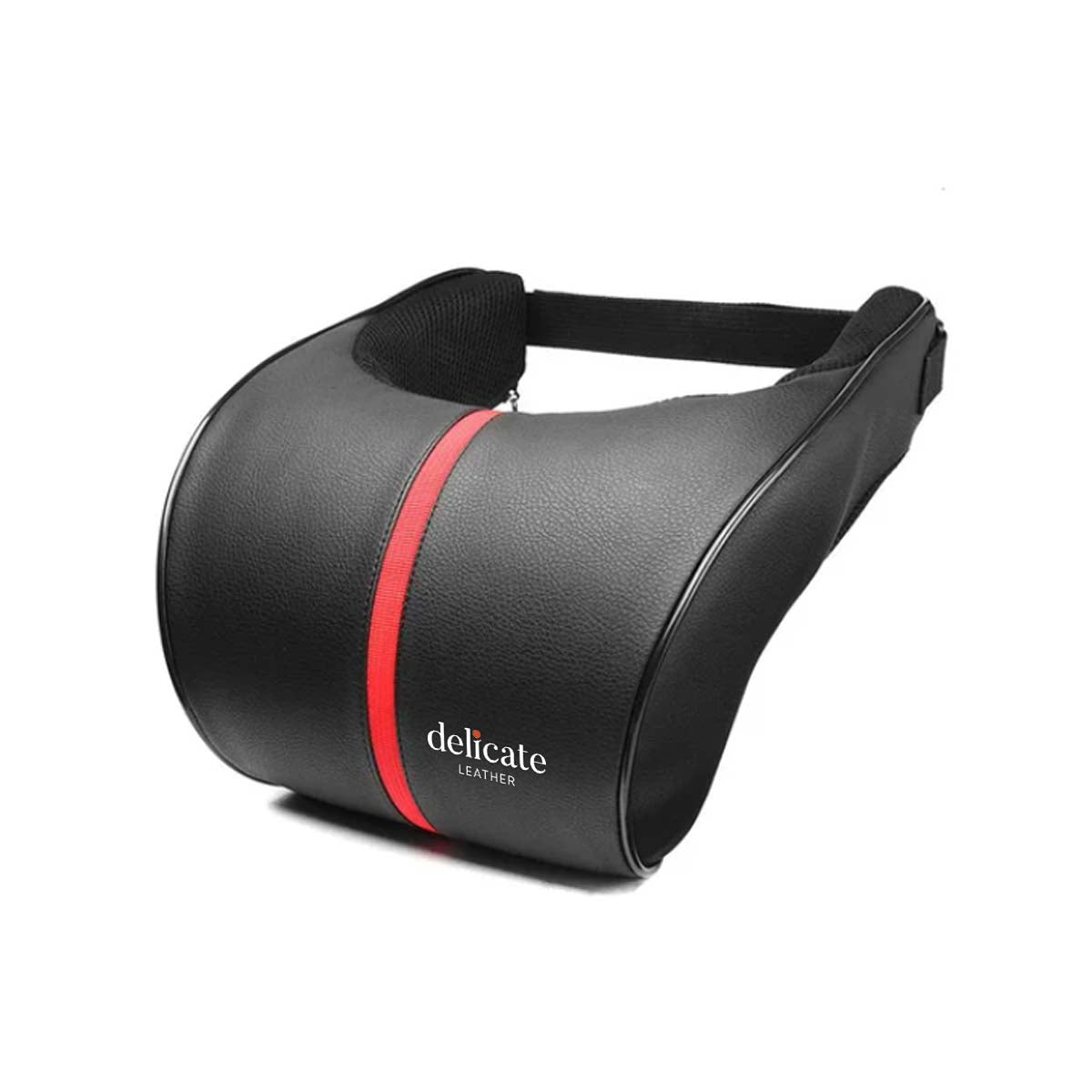 Delicate Leather, Premium PU Leather Car Neck Pillow with Memory Foam for Neck Support - Available in 3 Elegant Colors - Delicate Leather