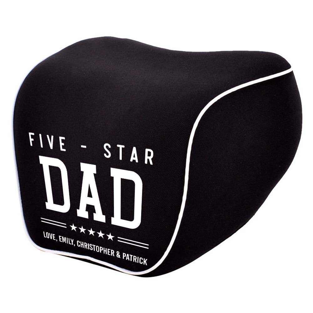 Personalized Lumbar Support Cushion for Car and Headrest Neck Pillow Kit, Happy Father's Day, Custom For Cars, Ergonomically Design for Car Seat, Car Accessories, Gift for Daddy