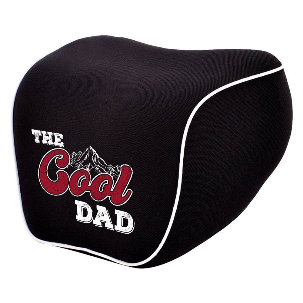 Lumbar Support Cushion for Car and Headrest Neck Pillow Kit, The Cool Dad, Custom For Cars, Ergonomically Design for Car Seat, Car Accessories, Gift for Daddy - Delicate Leather