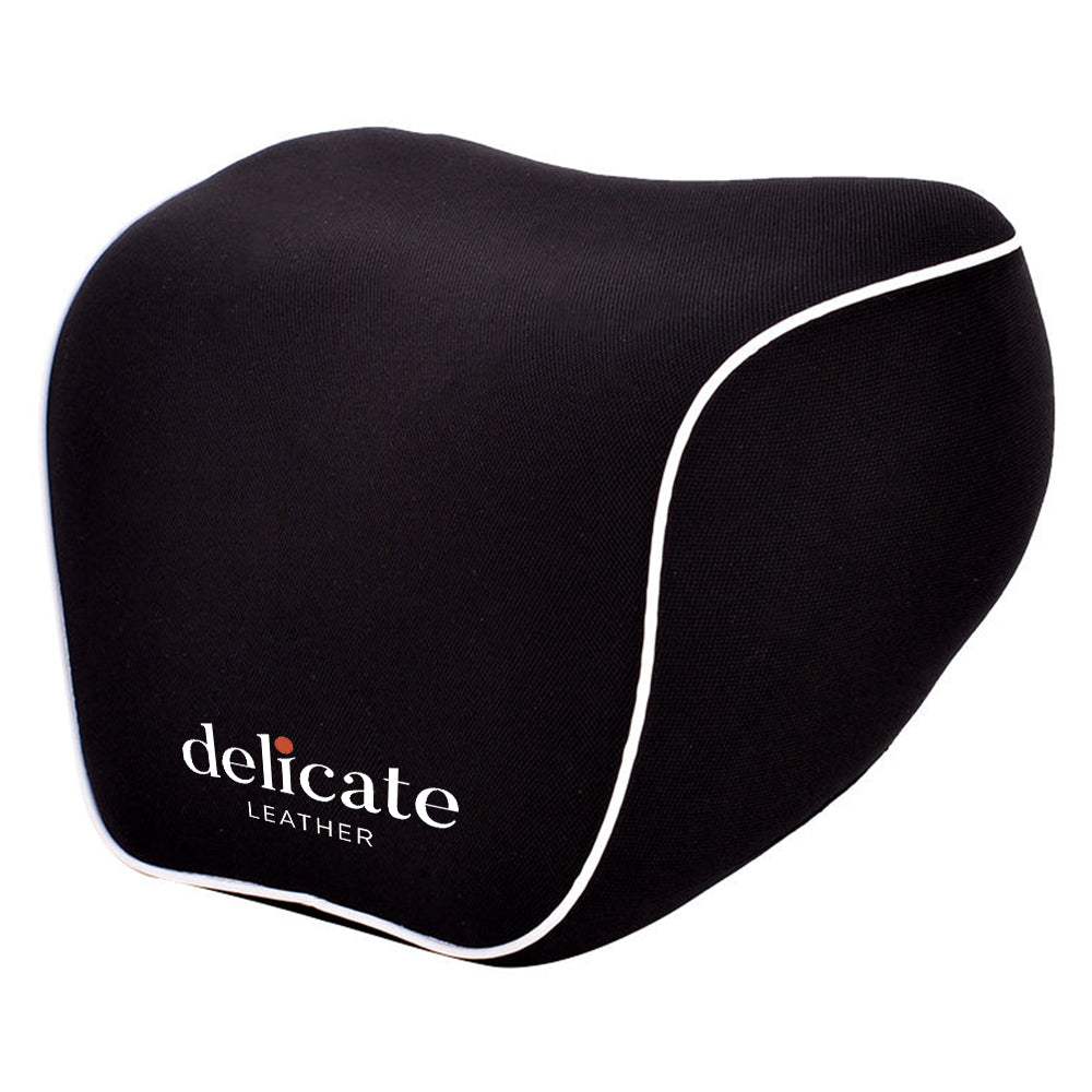 Delicate Leather Lumbar Support Cushion for Car and Headrest Neck Pillow Kit, Custom For Cars, Ergonomically Design for Car Seat, Car Accessories CC13983 - Delicate Leather