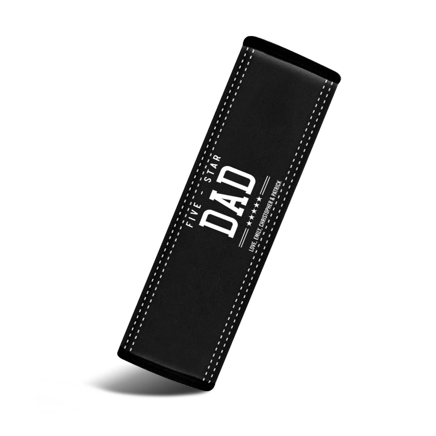 Personalized Car Seat Belt Covers (2PCS), Custom For Your Cars, Happy Father's Day, Microfiber Leather Seat Belt Shoulder Pads for More Comfortable Driving, Car Accessories, Gift for Daddy - Delicate Leather