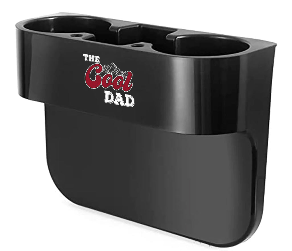 Cup Holder Portable Multifunction Vehicle Seat Cup Cell Phone Drinks Holder Box Car Interior Organizer, The Cool Dad, Custom For Your Cars, Car Accessories, Gift for Daddy - Delicate Leather