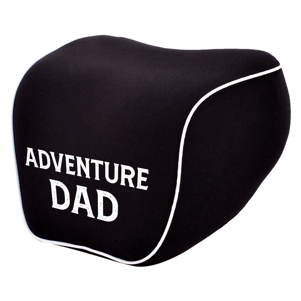 Lumbar Support Cushion for Car and Headrest Neck Pillow Kit, Happy Father' s Day, Adventure Dad,  Custom For Cars, Ergonomically Design for Car Seat, Car Accessories TY13983, Gift for Daddy 04