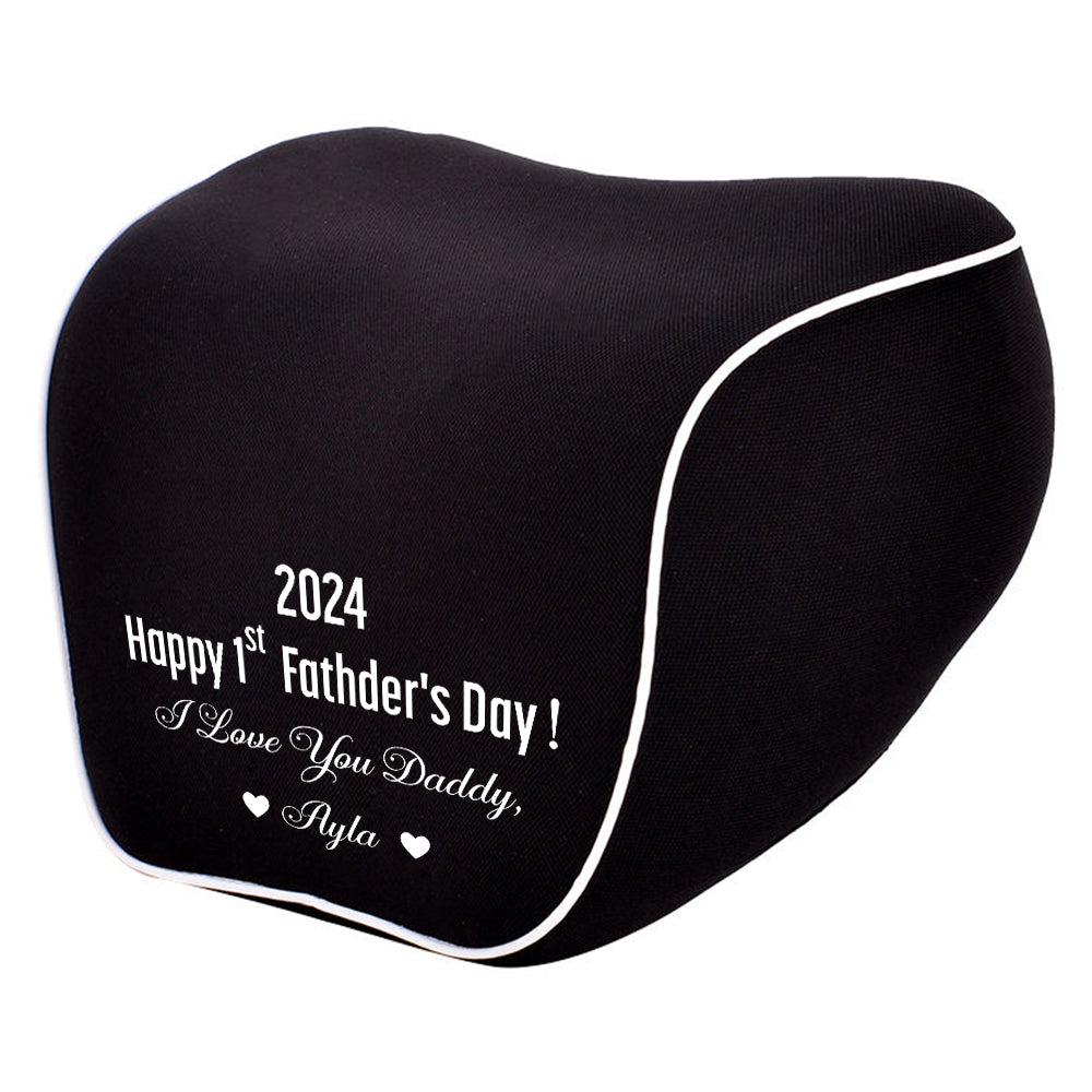 Lumbar Support Cushion for Car and Headrest Neck Pillow Kit, I Love You Daddy, Happy Father's Day, Custom For Cars, Ergonomically Design for Car Seat, Car Accessories TY13983, Gift for Daddy 01