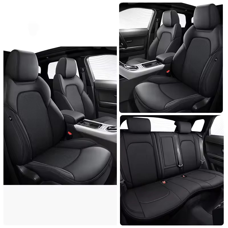 2 Car Seat Covers Full Set, Custom For Your Cars, Waterproof Leather Front Rear Seat Automotive Protection Cushions, Car Accessories KX - Delicate Leather