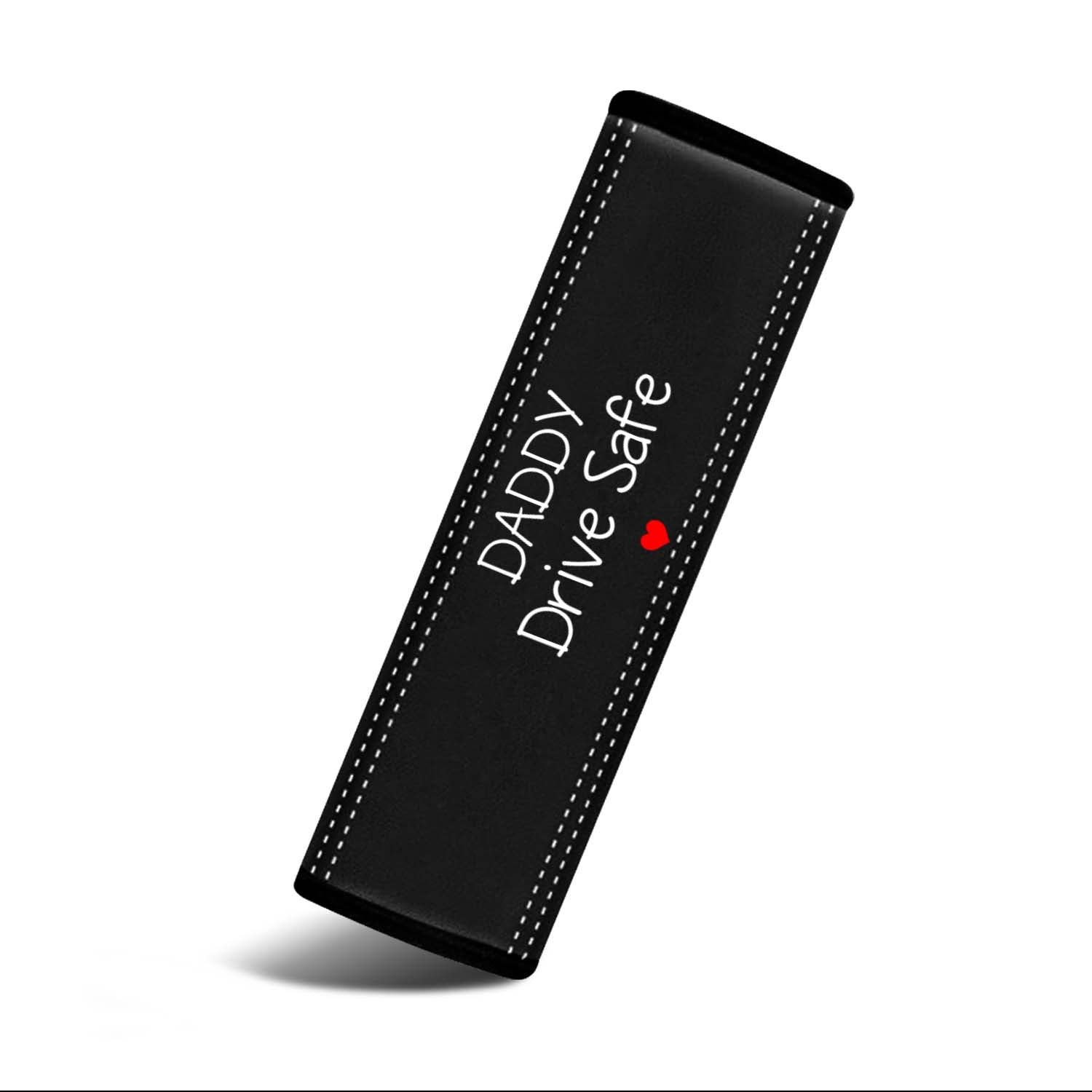 Daddy Drive Safe Car Seat Belt Covers (2PCS), Custom For Your Cars, Microfiber Leather Seat Belt Shoulder Pads for More Comfortable Driving, Father's Day Gift, Car Accessories - Delicate Leather