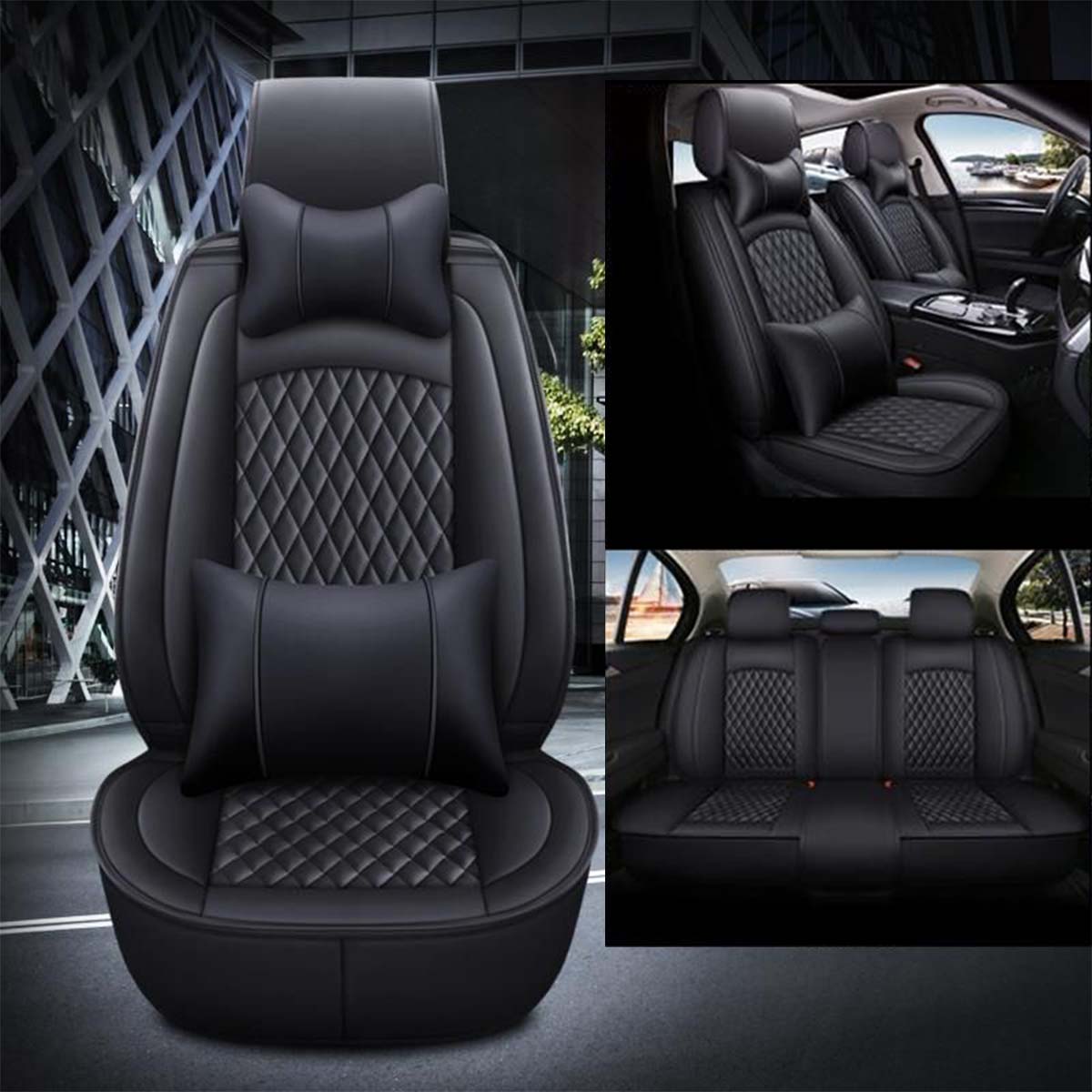 Delicate Leather Car Seat Covers Full Set: Complete Protection and Style for Your Vehicle