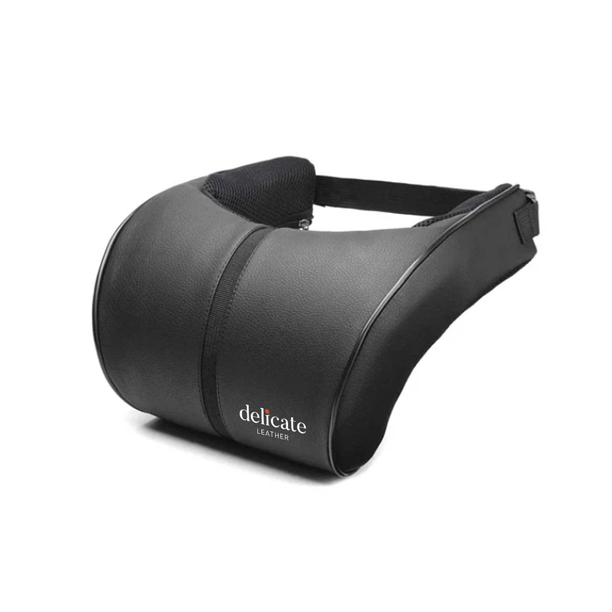 Delicate Leather, Premium PU Leather Car Neck Pillow with Memory Foam for Neck Support - Available in 3 Elegant Colors - Delicate Leather