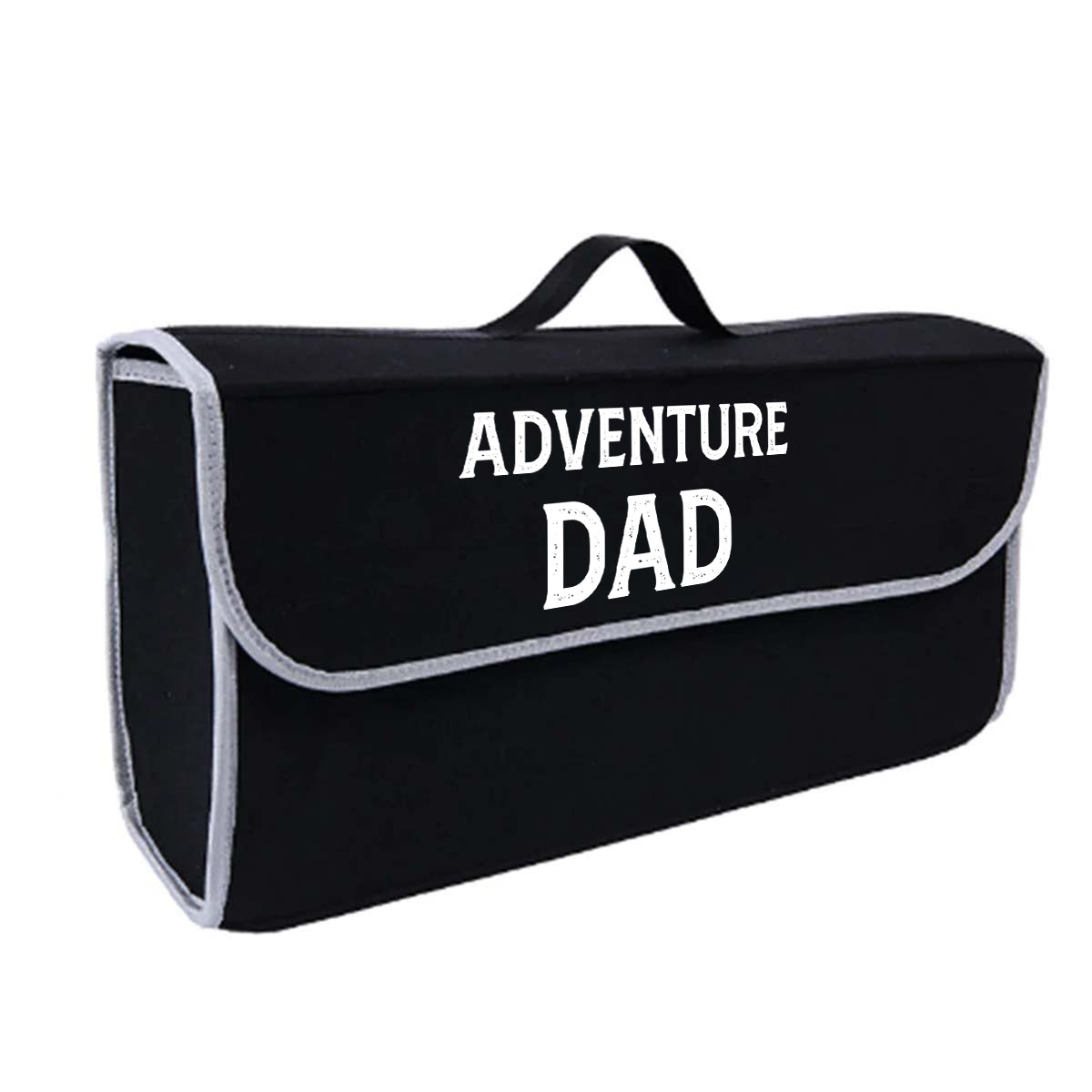 Delicate Leather Soft Felt Car Bag Organizer Folding Car Storage Box Non Slip Fireproof Car Trunk Organizer, Custom For Your Cars, Happy Father' s Day, Adventure Dad, Car Accessories CC12990, Gift for Daddy 04
