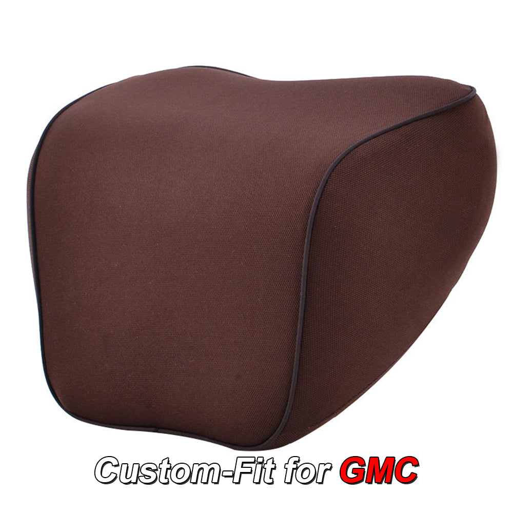 Lumbar Support Cushion for Car and Headrest Neck Pillow Kit, Custom-Fit For GMC, Ergonomically Design for Car Seat, Car Accessories DLWQ254 - Delicate Leather