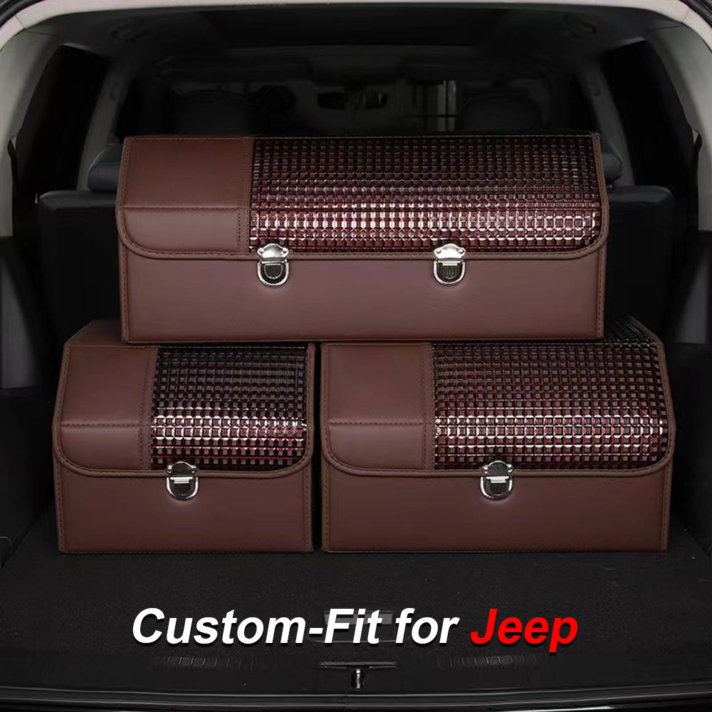 Organizer for Trunk Box Storage, Custom-Fit For Jeep, Car Accessories Interior Vehicle Supplies Accessories DLJE252 - Delicate Leather