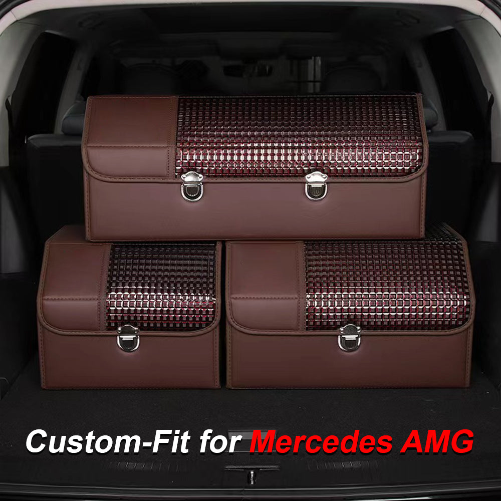 Organizer for Trunk Box Storage, Custom-Fit For Mercedes AMG, Car Accessories Interior Vehicle Supplies Accessories DLLM252 - Delicate Leather