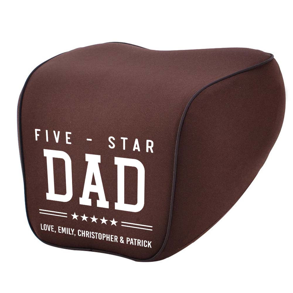 Personalized Lumbar Support Cushion for Car and Headrest Neck Pillow Kit, Happy Father's Day, Custom For Cars, Ergonomically Design for Car Seat, Car Accessories, Gift for Daddy