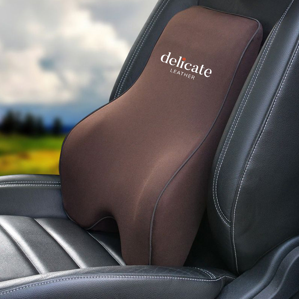 Delicate Leather Car Lumbar Support & Neck Pillow Kit – Custom Ergonomic Car Seat Accessories - Delicate Leather