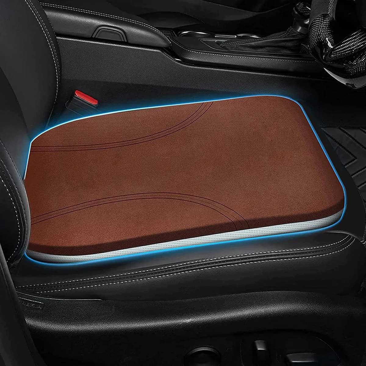 Car Seat Cushion, Custom Fit For Car, Car Memory Foam Seat Cushion, Heightening Seat Cushion, Seat Cushion for Car and Office Chair DLHY224 - Delicate Leather