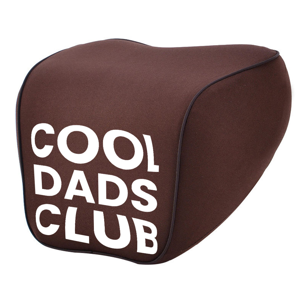 Cool Dads Club Lumbar Support Cushion for Car and Headrest Neck Pillow Kit, Custom For Cars, Ergonomically Design for Car Seat, Father's Day Gift, Car Accessories - Delicate Leather