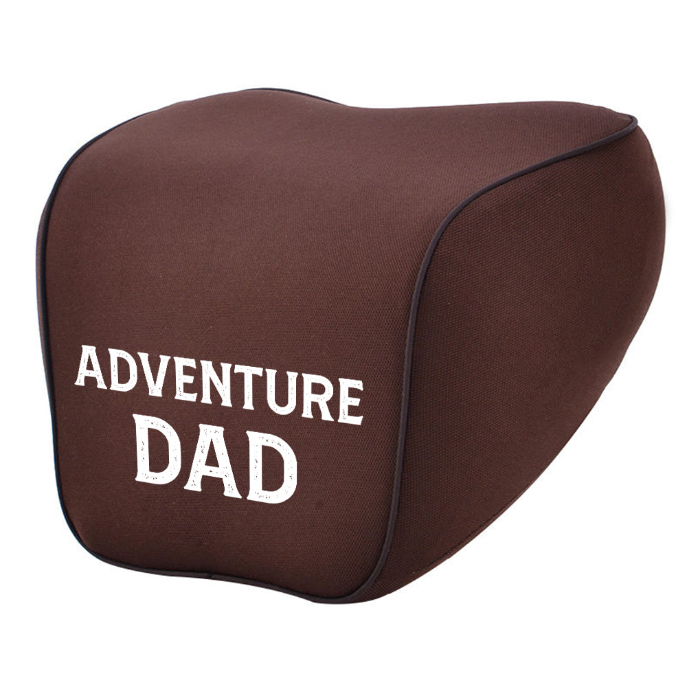 Lumbar Support Cushion for Car and Headrest Neck Pillow Kit, Happy Father' s Day, Adventure Dad, Custom For Cars, Ergonomically Design for Car Seat, Car Accessories TY13983, Gift for Daddy
