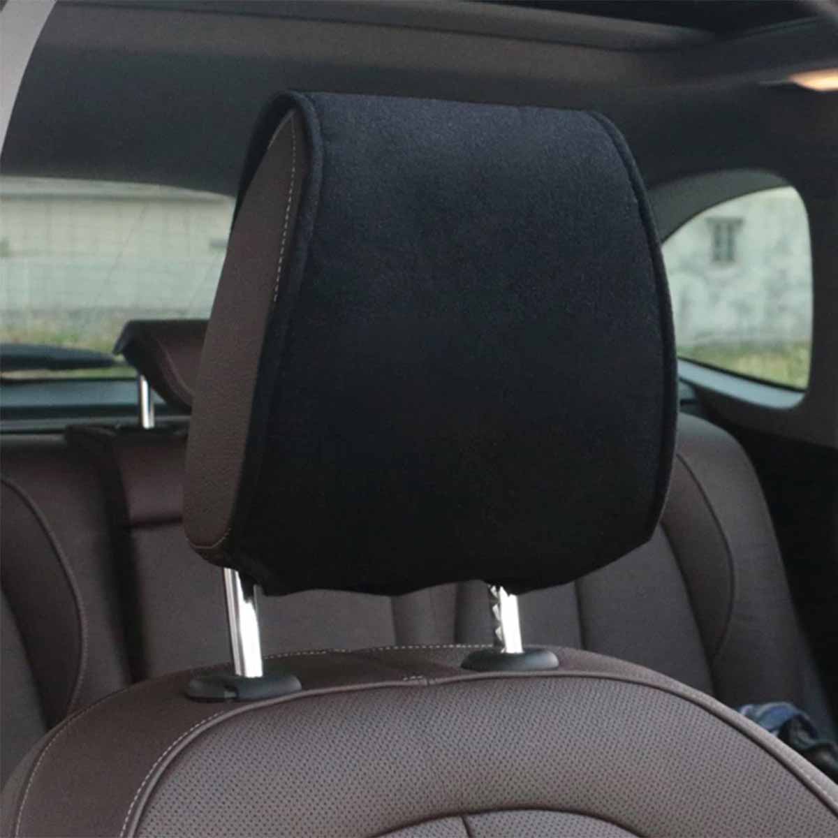 Car Seat Headrest Cover Breathable Flexible Headrest Covers Velcro Auto Headrest Covers Universal Fit, Custom-Fit For Car, Car Accessories DLHY243 - Delicate Leather