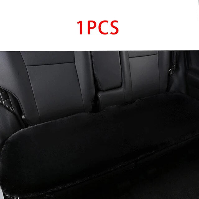 Plush Wool Fur Car Seat Covers -Winter Protection and Comfort for Your Vehicle's Interior - Delicate Leather