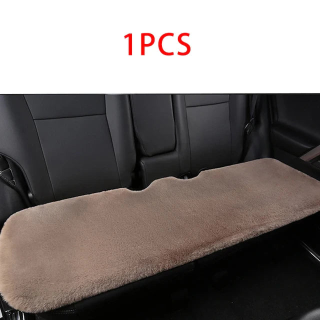 Plush Wool Fur Car Seat Covers -Winter Protection and Comfort for Your Vehicle's Interior - Delicate Leather