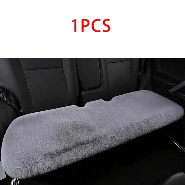 Plush Wool Fur Car Seat Covers -Winter Protection and Comfort for Your Vehicle's Interior - Delicate Leather