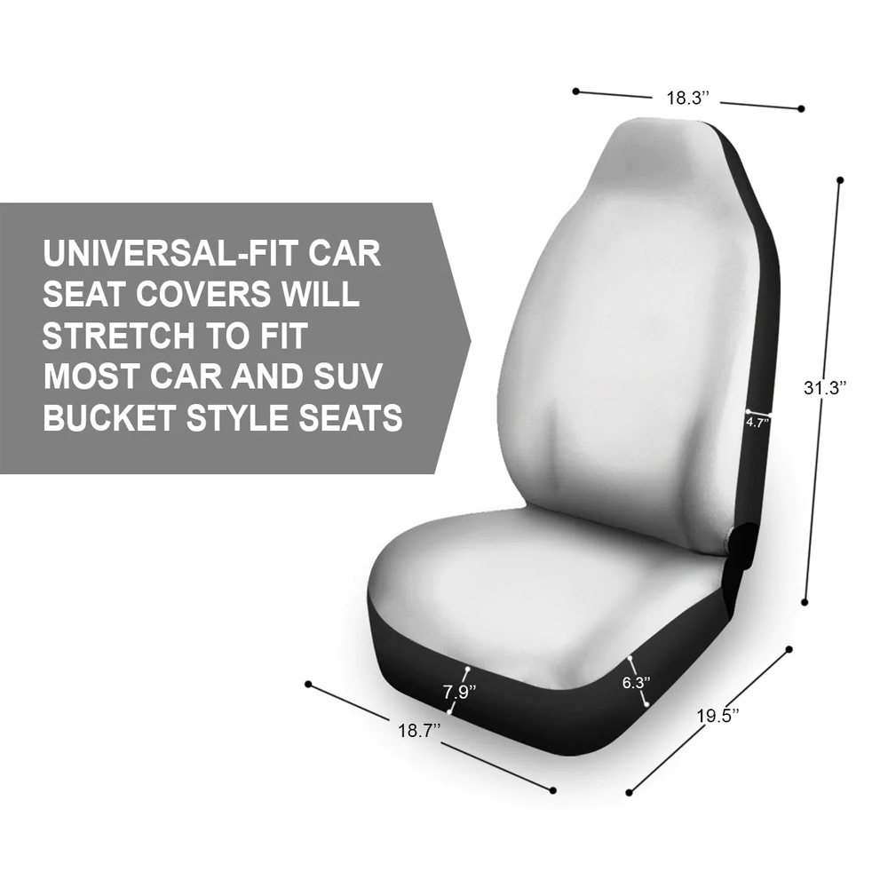 Custom Funny Photo Christmas 2024 Car Seat Covers, Car Bucket Seat Protection Airbag Compatible 2 PCS, Car Accessories, Christmas 03
