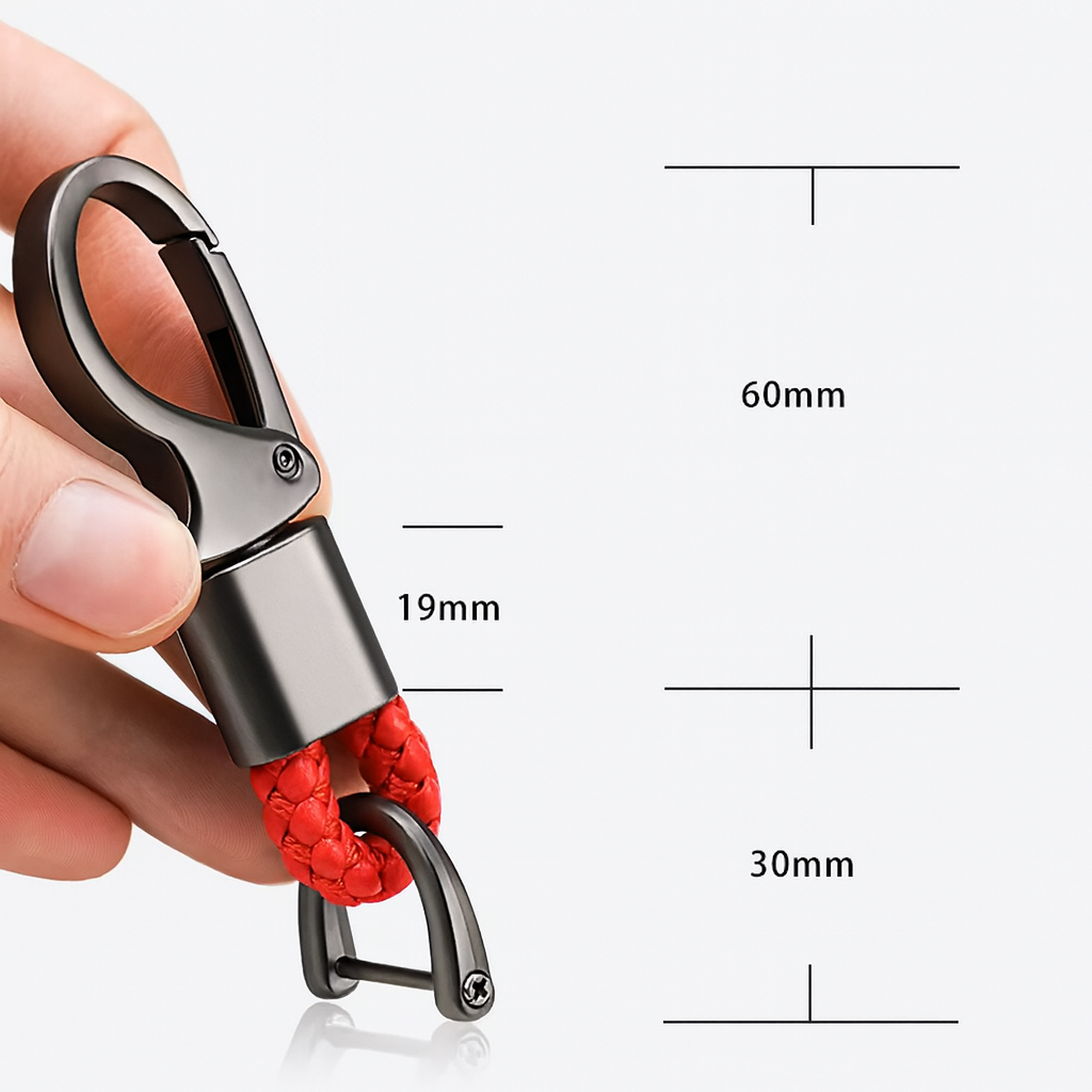 Premium Metal Car Keychain Ring for Honda Civic, CR-V, Accord, Fit, City, Odyssey, Pilot, Jazz, and Vezel – Durable Auto Key Accessories - Delicate Leather