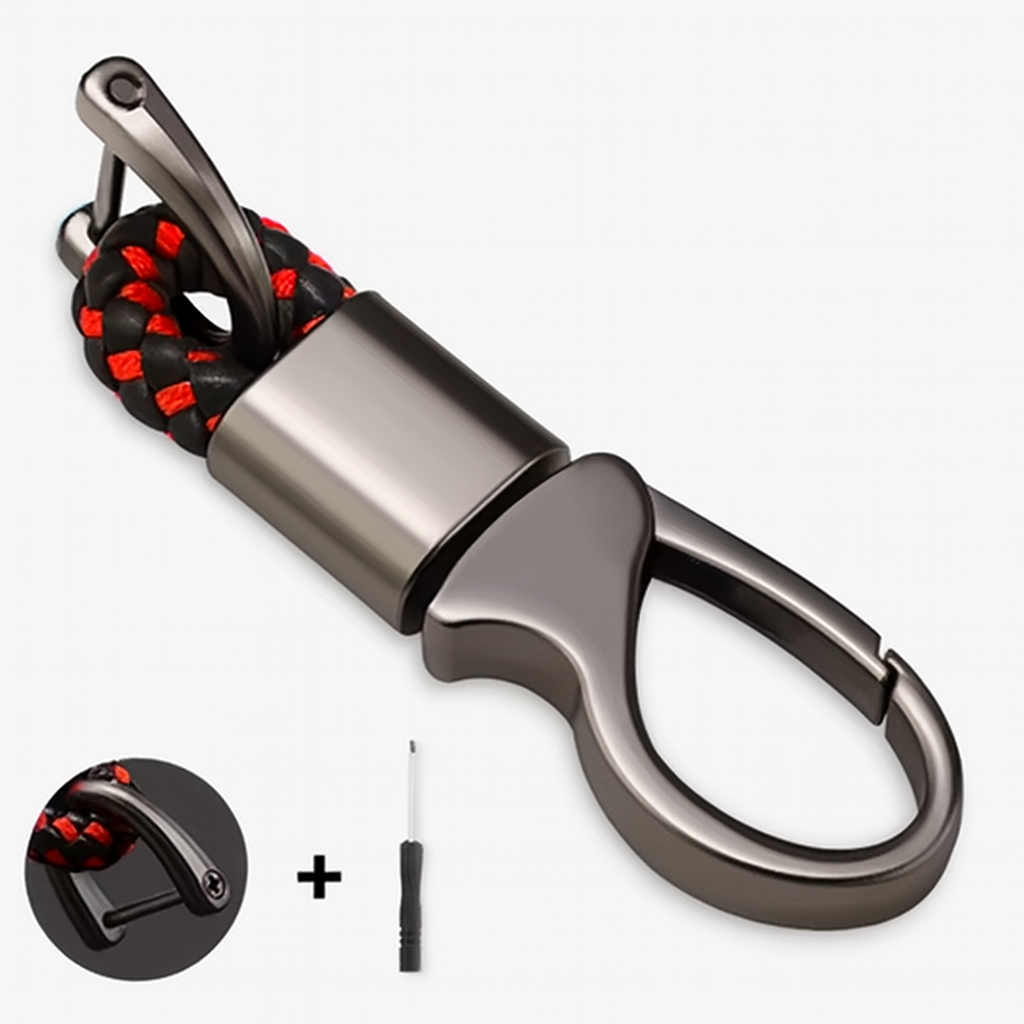 Premium Metal Car Keychain Ring for Honda Civic, CR-V, Accord, Fit, City, Odyssey, Pilot, Jazz, and Vezel – Durable Auto Key Accessories - Delicate Leather