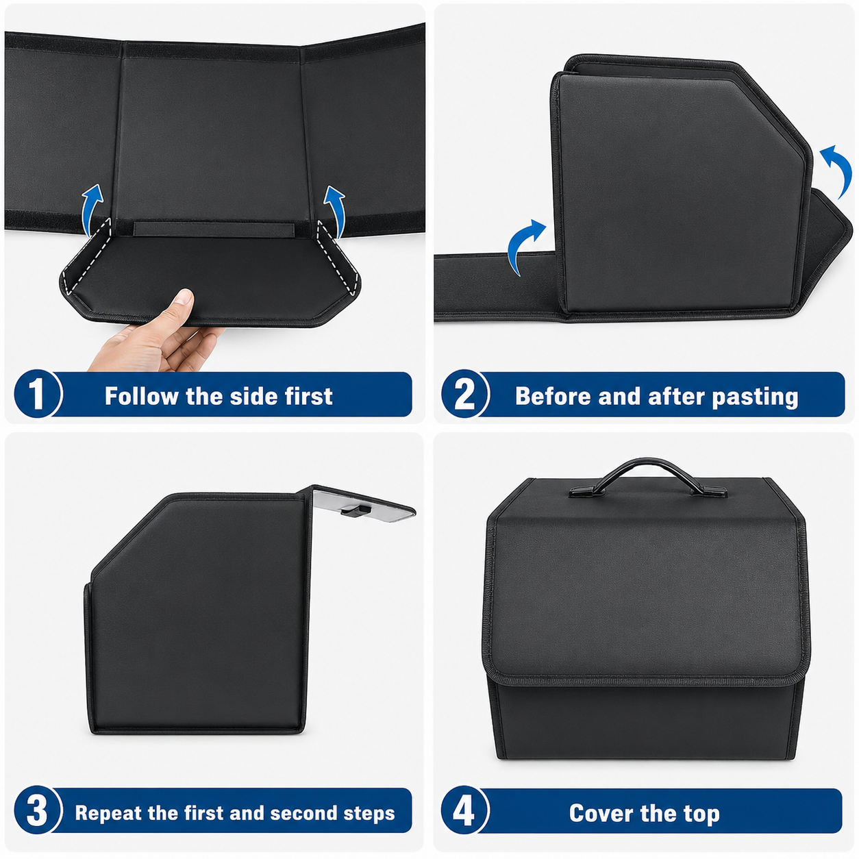 Custom Fit for Mercedes-Benz Trunk Organizer – Foldable PU Leather Cargo Storage Box - Delicate Leather