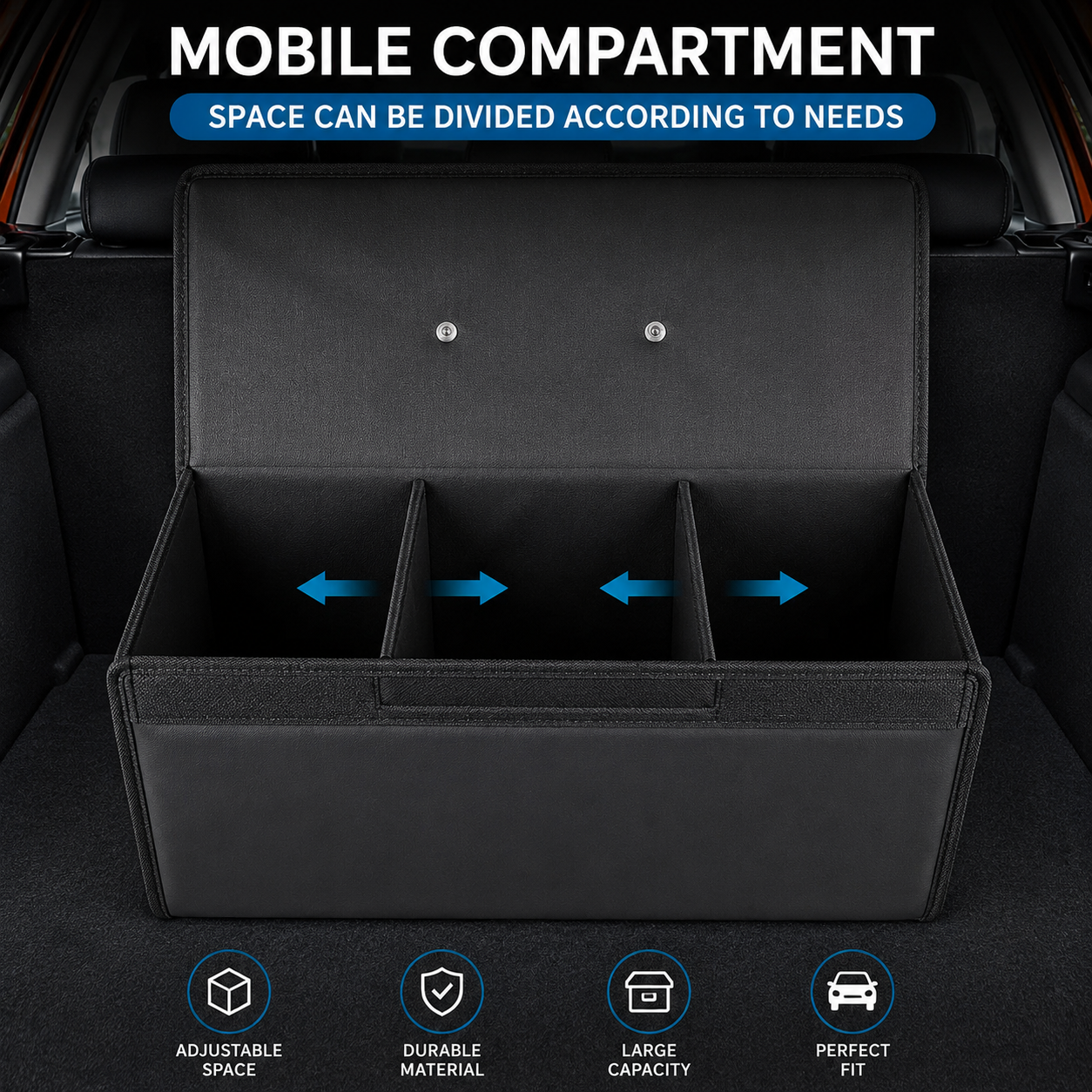 Custom Fit for Mercedes-Benz Trunk Organizer – Foldable PU Leather Cargo Storage Box - Delicate Leather
