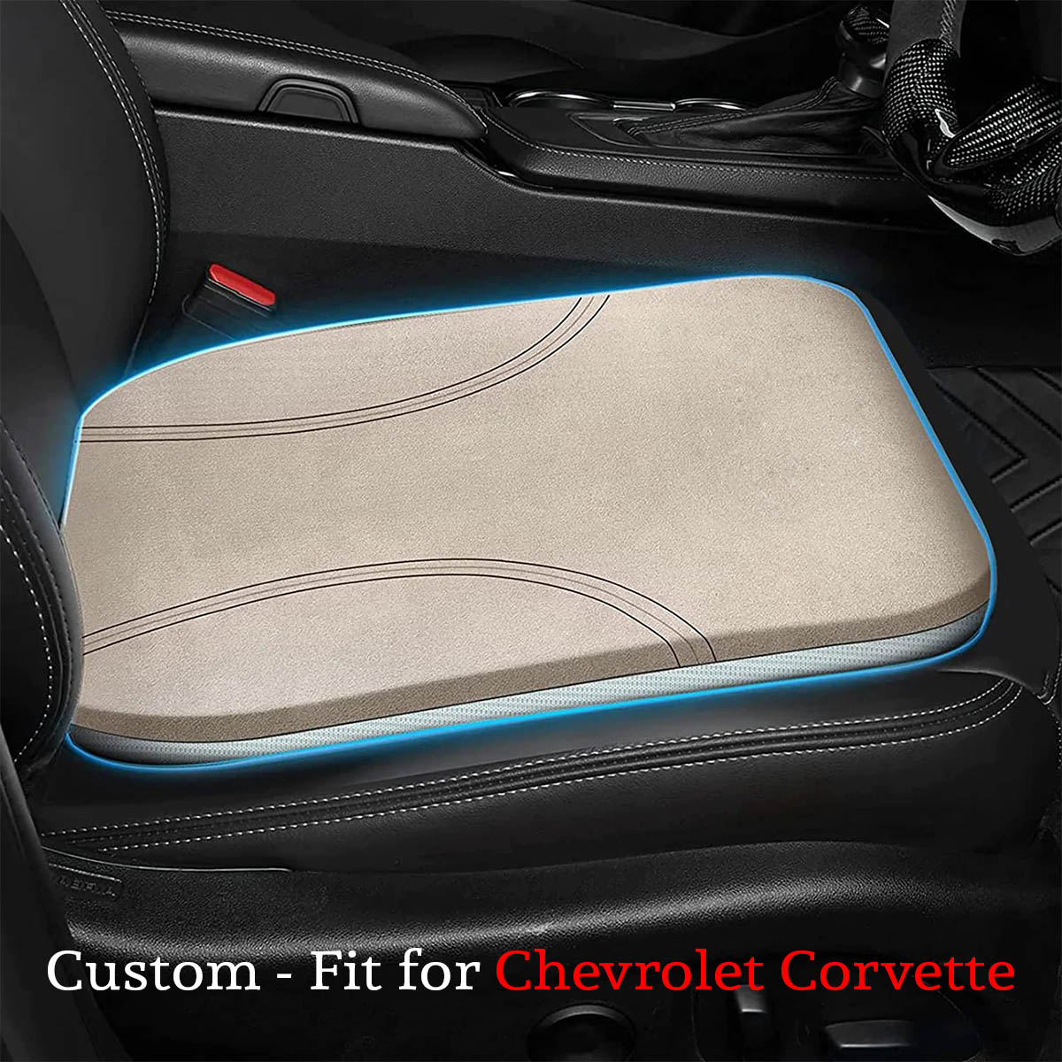 Delicate Leather Car Seat Cushion, Custom For Cars, Car Memory Foam Seat Cushion, Heightening Seat Cushion, Seat Cushion for Car and Office Chair CC19999 - Delicate Leather